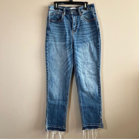 ✨ Cello Women’s Alice High Rise Released Hem Straight Leg Jeans 5 - Picture 1 of 12